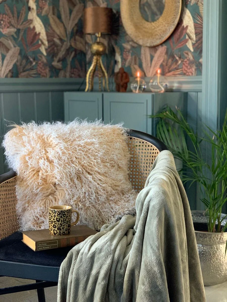 Saueskinnspute | Krøllet | Tibet | 40x40 cm - Image 16