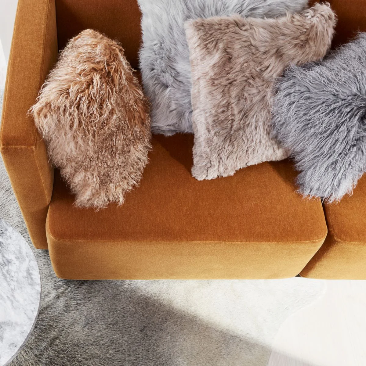 Saueskinnspute | Krøllet | Tibet | 40x40 cm - Image 25