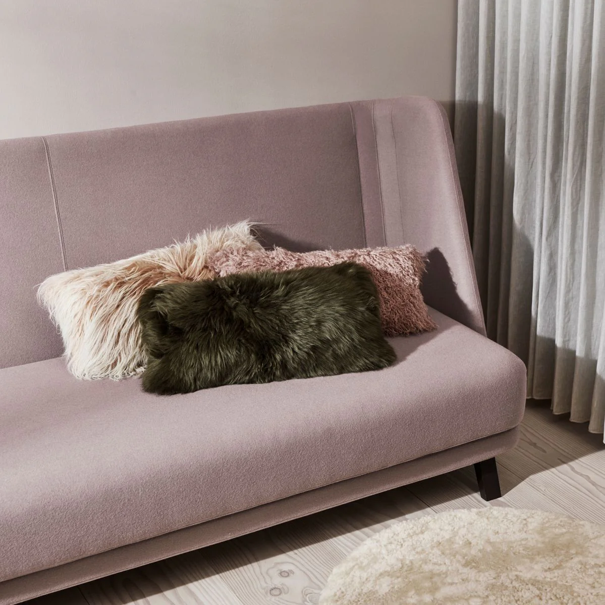 Saueskinnspute | Krøllet | Tibet | 28x56 cm - Image 33